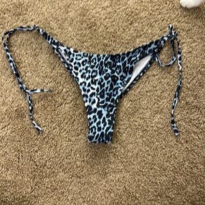 Blue cheetah print bikini bottoms